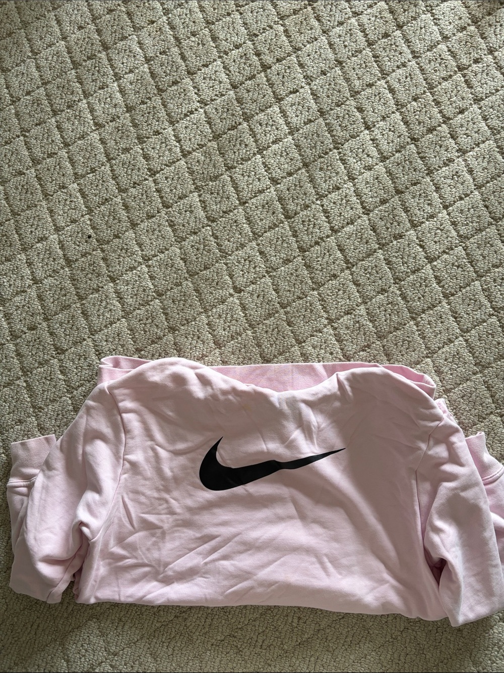 Nike Light Pink Crewneck Sweatshirt with Black Swoosh